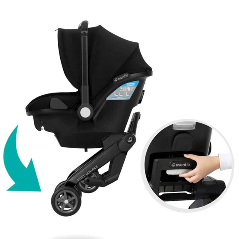 Evenflo Shyft DualRide Infant Car Seat and Stroller Combo - Beaufort Black, , hires