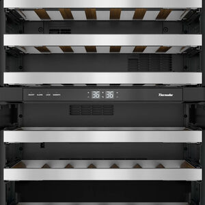Thermador Freedom Collection 24 in. Undercounter Wine Cooler with Wood Racks, Dual Temperature Zones & 41 Bottle Capacity - Custom Panel Ready, , hires