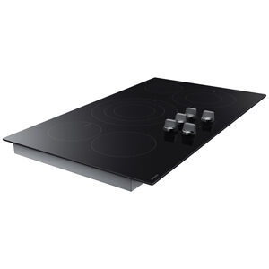 Samsung 36 in. 5-Burner Smart Electric Cooktop with Simmer Burner & Power Burner - Black, , hires