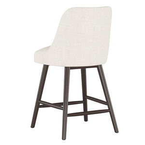 Skyline Furniture Modern Mid Century Counter Stool in Linen Fabric - Talc, Talc, hires