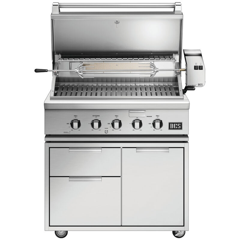 DCS Series 7 36 in. 3-Burner Built-In Liquid Propane Gas Grill with Rotisserie & Smoke Box - Stainless Steel, , hires