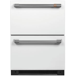 Cafe 24 in. Built-In 5.7 cu. ft. Refrigerator Drawer - Matte White, Matte White, hires
