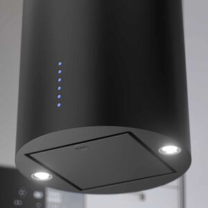 XO 16 in. Chimney Style Range Hood with 3 Speed Settings, 600 CFM & 2 LED Lights - Black, , hires