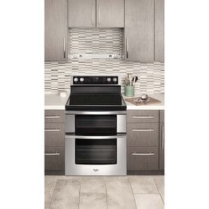 Whirlpool 30 in. 6.7 cu. ft. True European Convection Double Oven Electric Range with Radiant Burners - Stainless Steel, Stainless Steel, hires