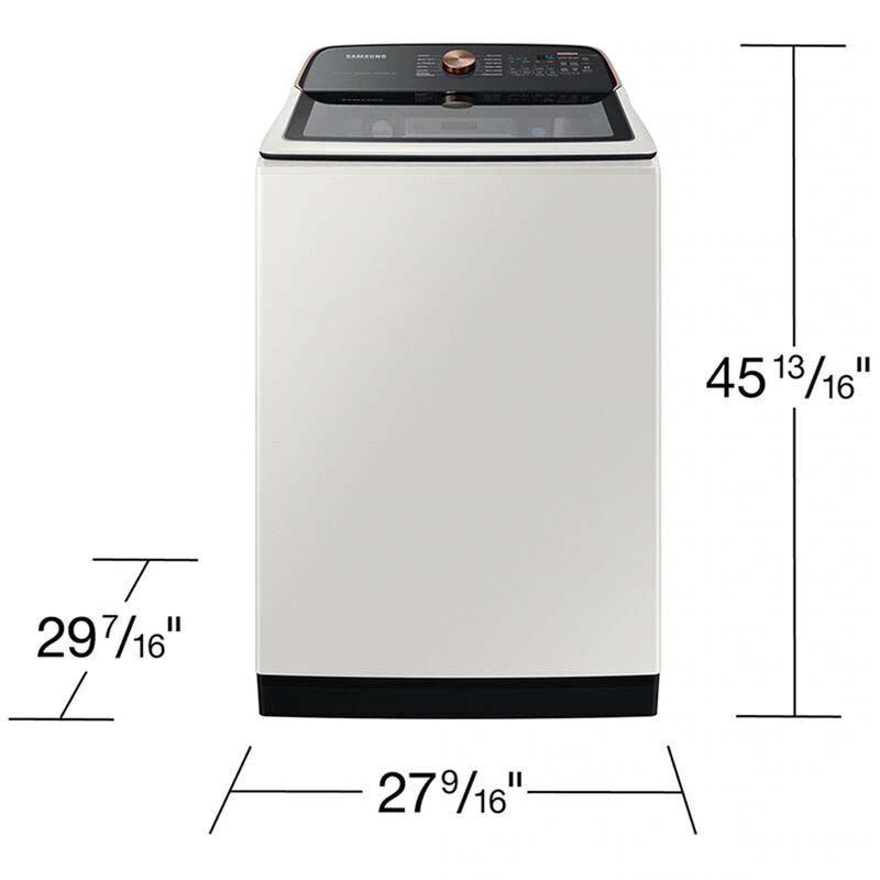 Samsung 27 in. 5.5 cu. ft. Smart Top Load Washer with Auto Dispense System - Ivory, , hires