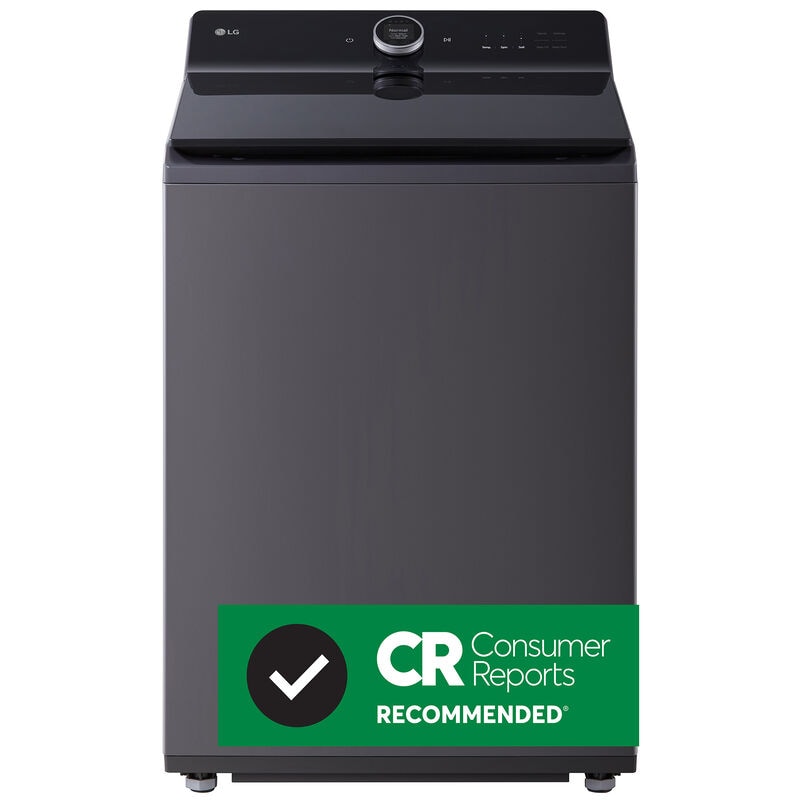 LG 27 in. 5.5 cu. ft. Smart Top Load Washer with EasyUnload, ezDispense, TurboWash3D Technology & AI Sensing - Matte Black, Matte Black, hires