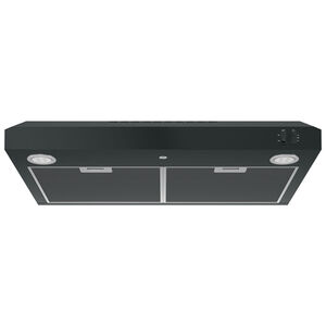 GE 30 in. Convertible Standard Style Range Hood with 270 CFM, 2 Fan Speeds & 2 LED Lights - Black, , hires