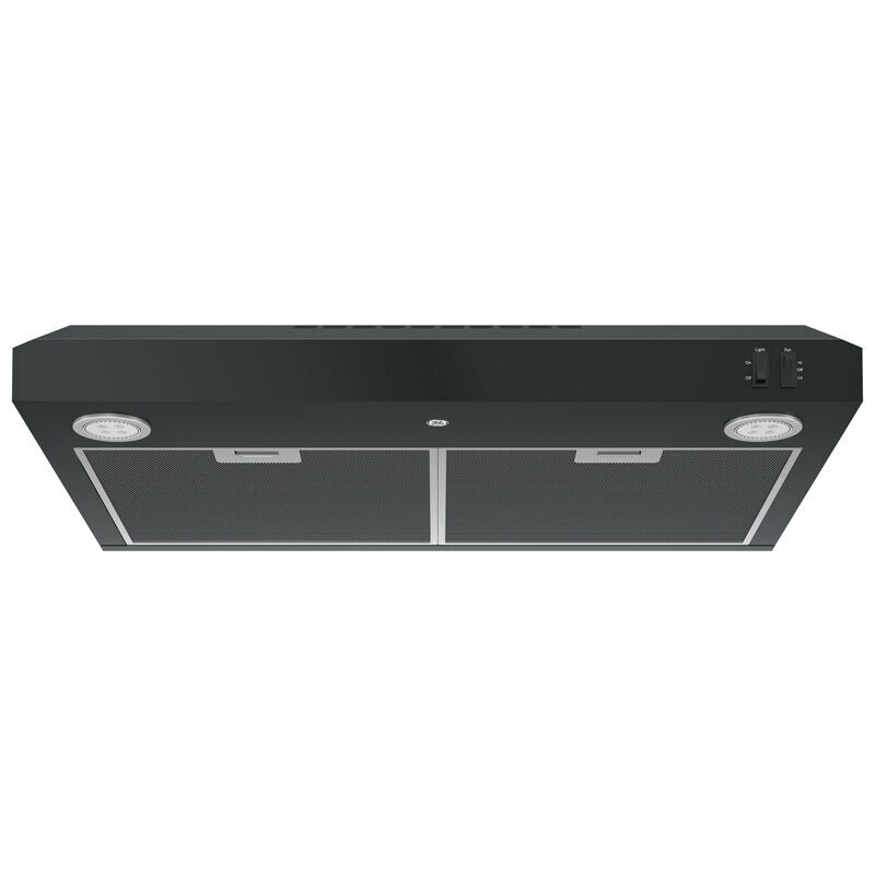 GE 30 in. Convertible Standard Style Range Hood with 270 CFM, 2 Fan Speeds & 2 LED Lights - Black, , hires