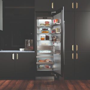 SKS 24 in. 13.9 cu. ft. Built-in Smart Triple-Drawers Upright Freezer with Ice-Maker & Adjustable Shelves - Custom Panel Ready, , hires