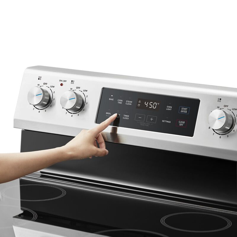 Midea 30 in. 6.3 cu. ft. Electric Range with Radiant Burners - Stainless Steel, Stainless Steel, hires