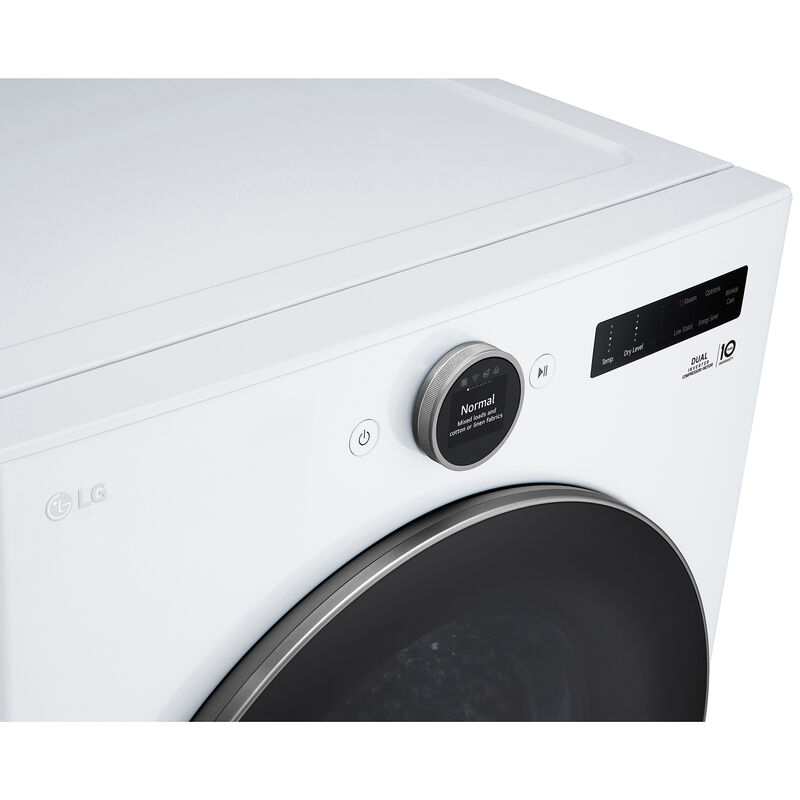 LG 27 in. 7.8 cu. ft. Smart Stackable Electric Dryer with Dual Inverter HeatPump Technology, Inverter Direct Drive Motor System & Sensor Dry - White, , hires