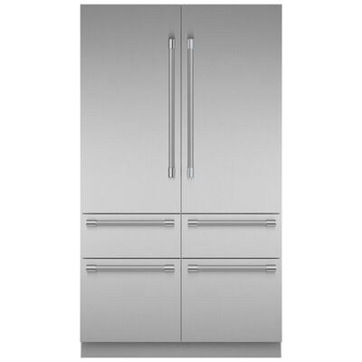 Thermador Freedom Collection 48 in. Built-In 27.7 cu. ft. Smart Counter Depth 6-Door French Door Refrigerator with Internal Water Dispenser - Stainless Steel | T48BT110NS