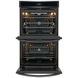 Frigidaire Gallery 30 in. 10.6 cu. ft. Top Control SteamElectric Double Wall Oven with True European Convection - Black Stainless, Black Stainless, hires