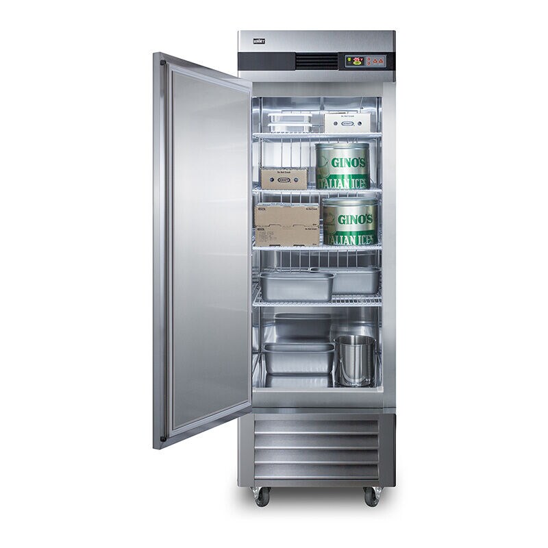 Summit 28" 23.0 Cu. Ft. Upright Freezer with Adjustable Shelves & Digital Control - Stainless Steel, , hires