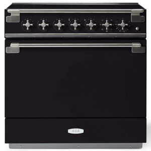 AGA Elise 36 in. 4.5 cu. ft. True European Convection Electric Range with 5 Induction Burners - Matte Black, Matte Black, hires