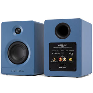 Victrola Tempo Bluetooth Bookshelf Speakers - Blue, , hires
