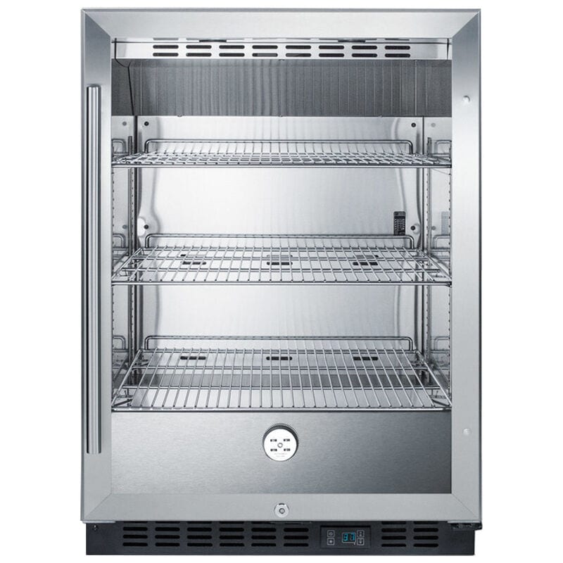 Summit 24 in. 5.0 cu. ft. Built-In Beverage Center with Adjustable Shelves & Digital Control - Stainless Steel, , hires