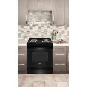 Whirlpool 30 in. 4.8 cu. ft. Electric Range with Coil Burners - Black, Black, hires