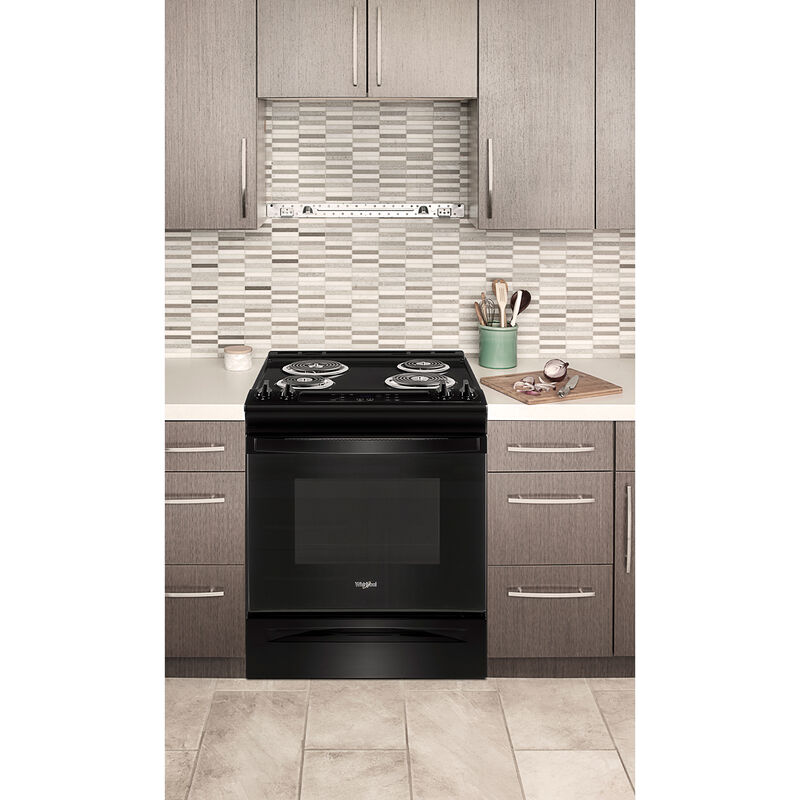 Whirlpool 30 in. 4.8 cu. ft. Electric Range with Coil Burners - Black, Black, hires