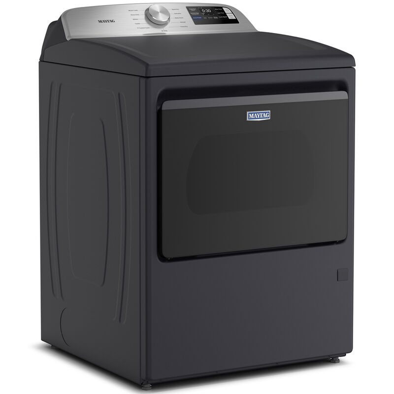 Maytag 27 in. 7.4 cu. ft. Smart Gas Dryer with Extra Power, Sensor Dry & Steam Cycle - Midnight Steel, Midnight Steel, hires