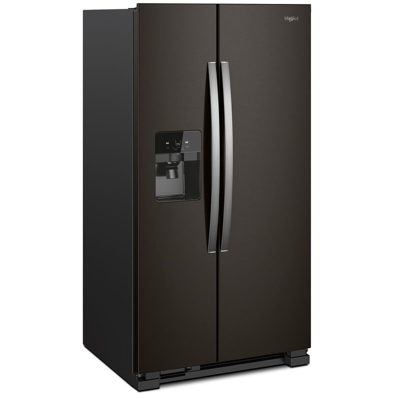 Whirlpool 36 in. 24.5 cu. ft. Side by Side Refrigerator with Ice & Water Dispenser - Black Stainless, Black Stainless, hires