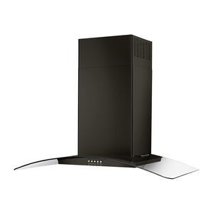 Whirlpool 30 in. Convertible Chimney Style Range Hood with 400 CFM, 3 Fan Speeds & 2 LED Lights - Black Stainless, , hires