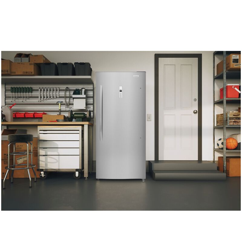 Frigidaire 30 in. 21.0 cu. ft. Garage-Ready Upright Freezer with Adjustable Shelves - Fingerprint-Resistant Stainless Steel Look, , hires
