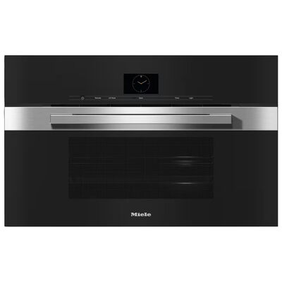 Miele PureLine Series 30 in. 1.7 cu. ft. Smart Steam Electric Single Wall Oven with True European Convection - Clean Touch Steel | DGC7670CTS