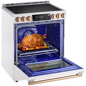 LG Studio 30 in. 6.3 cu. ft. Smart Air Fry True European Convection Slide-In Electric Range with Radiant Burners - Essence White, , hires