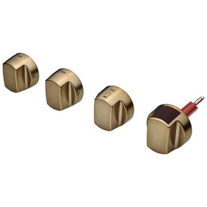 Wolf 30 in. Dual Fuel Range Knob Kit - Brushed Brass, , hires