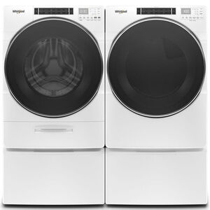 Whirlpool 27 in. 7.4 cu. ft. Stackable Electric Dryer with Sensor Dry & Steam Cycle - White, , hires