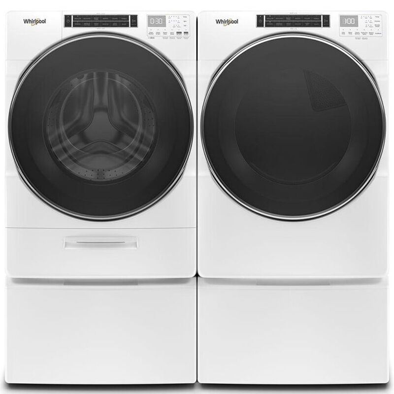 Whirlpool 27 in. 7.4 cu. ft. Stackable Electric Dryer with Sensor Dry & Steam Cycle - White, , hires