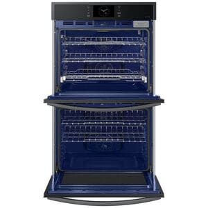 Samsung 30 in. 10.2 cu. ft. Smart Top Control SteamElectric Double Wall Oven with Dual Convection - Matte Black, , hires