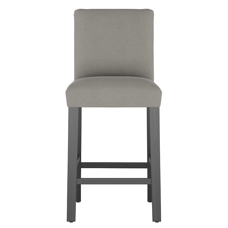 Skyline Furniture 31" Bar Stool in Linen Fabric - Grey, Grey, hires