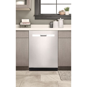 Whirlpool 24 in. Top Control Dishwasher with 51 dBa Sound Level, 3rd-Rack & Pocket - Fingerprint Resistant Stainless, , hires