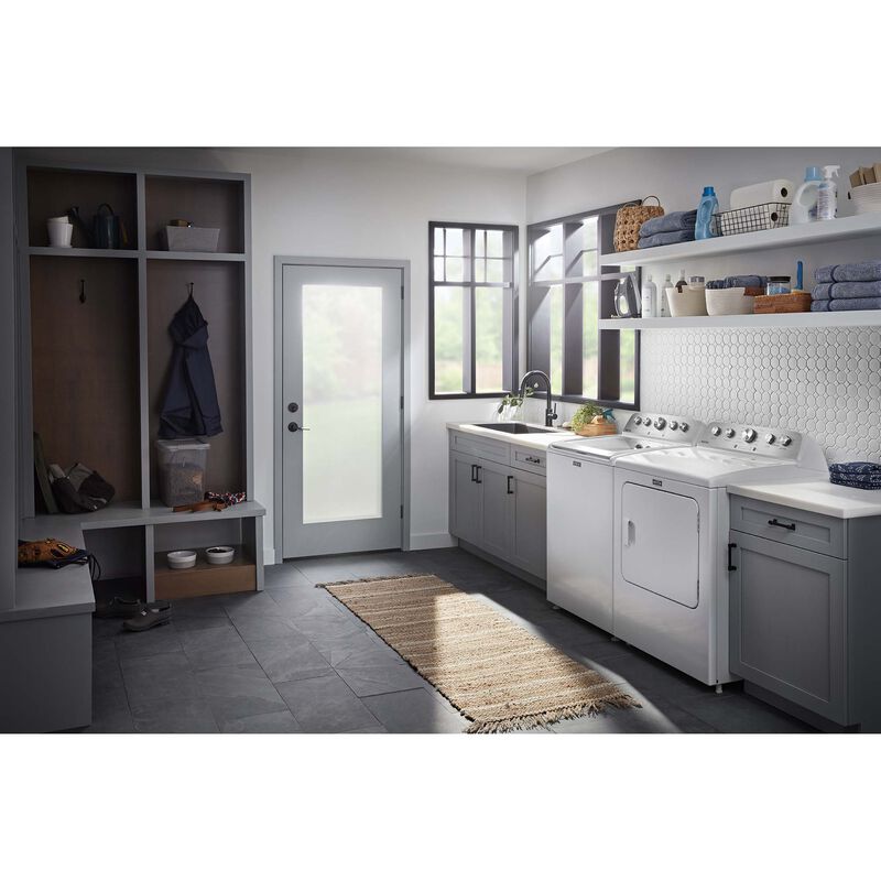 Maytag 29 in. 7.0 cu. ft. Front Load Gas Dryer with 10 Dryer Programs, 4 Dry Options & Wrinkle Care - White, White, hires