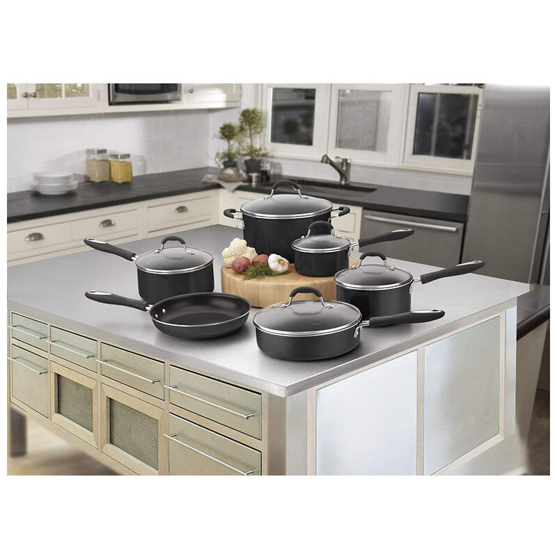Cuisinart Advantage Nonstick 11-Piece Cookware Set - Black, , hires