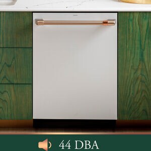 Cafe 24 in. Top Control Smart Dishwasher with 44 dBa Sound Level, 3rd-Rack & Dual Convection Ultra Dry - Matte White, , hires