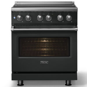 Viking 5 Series 30 in. 4.7 cu. ft. True European Convection Electric Range with 4 Induction Burners - Antique Bronze, , hires