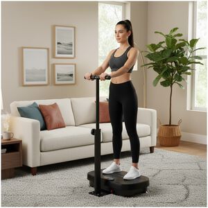 EZLife Vibration Platform with Upright T-Bar Handle, , hires