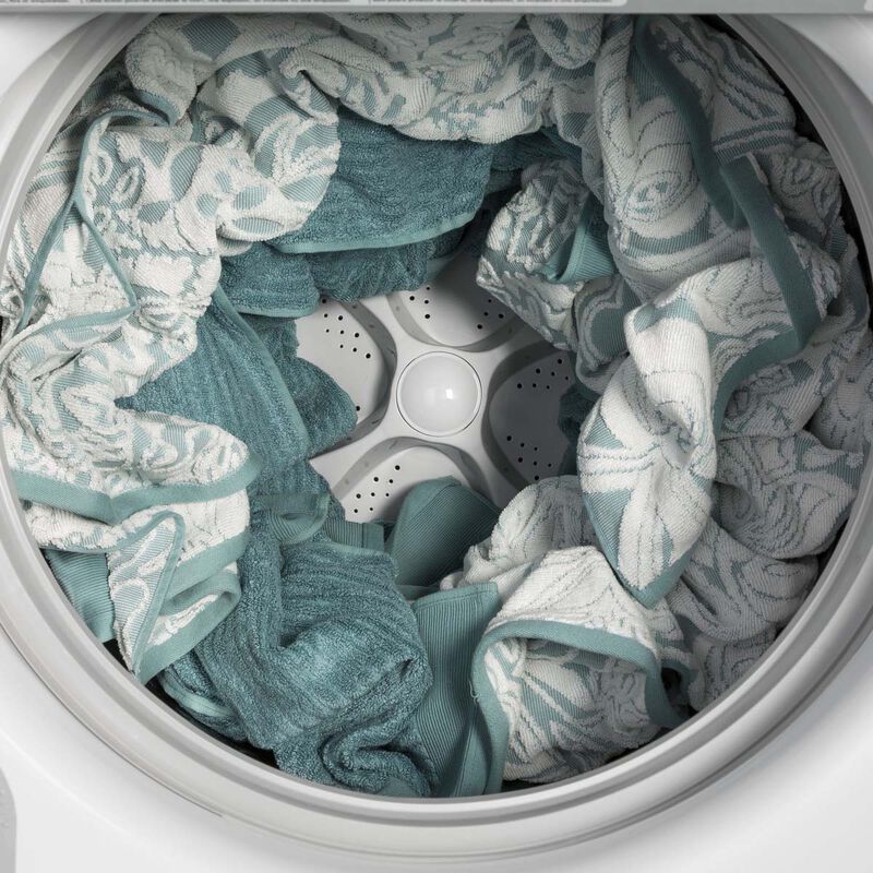 GE 27 in. 4.4 cu. ft. Top Load Washer - White on White with Silver Backsplash, , hires