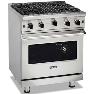 Viking 5 Series 30 in. 4 cu. ft. Standard Convection Gas Range with Open Burners - Stainless Steel, , hires