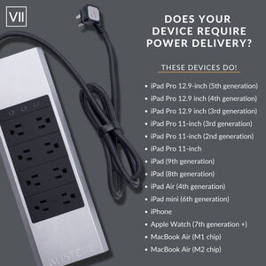 Austere VII Series 8-Outlet 4,000 Joules Surge Protector with 45 Watt PD Port, , hires