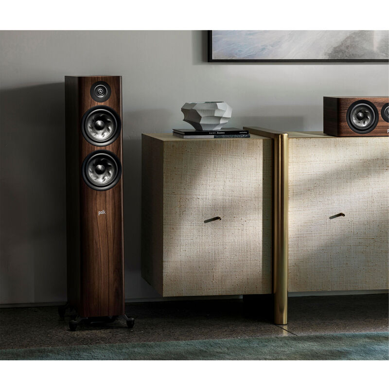 Polk Reserve R600 Premium Floor-Standing Tower Speaker - Brown, Brown, hires