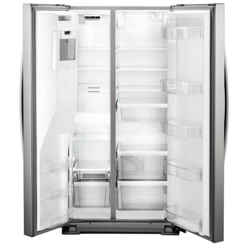 Whirlpool 36 in. 20.6 cu. ft. Counter Depth Side-by-Side Refrigerator with External Ice & Water Dispenser- Stainless Steel, Stainless Steel, hires