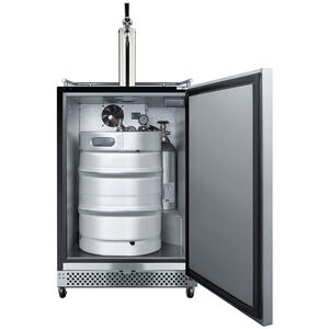 Summit 24 in. 6.0 cu. ft. Built-In Outdoor Beer Dispenser with 1 Tap, Digital Controls & Digital Thermostat - Stainless Steel, , hires