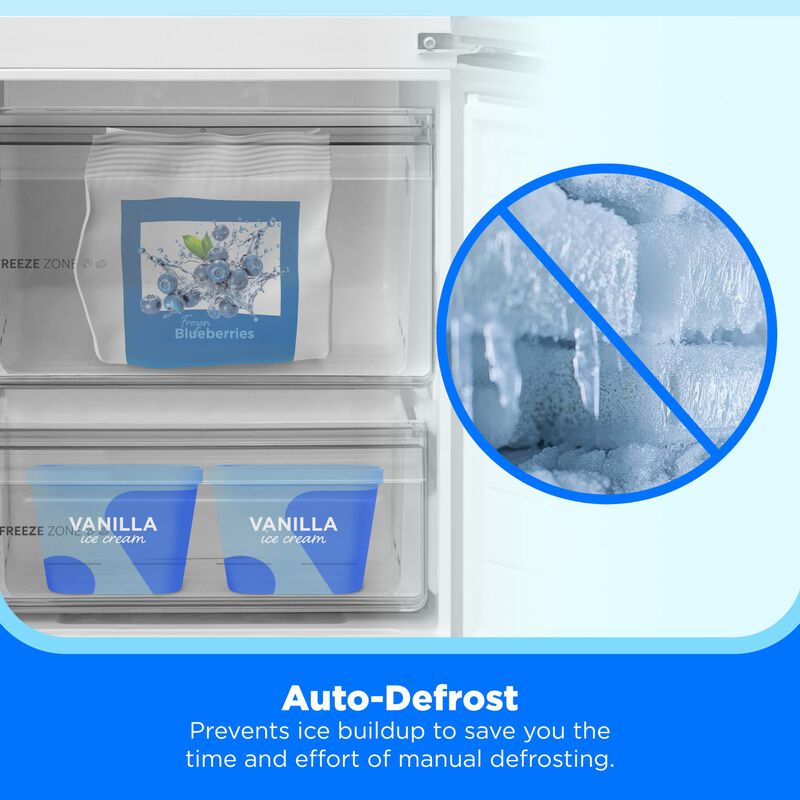 Midea 24 in. 11.5 cu. ft. Counter Depth Bottom Freezer Refrigerator - Stainless Steel, , hires