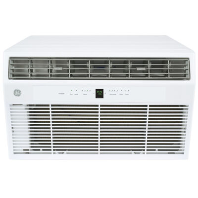 GE 8,300 BTU Through-the-Wall Air Conditioner with 3 Fan Speeds, Sleep Mode & Remote Control - White | AKCQ08ACJ