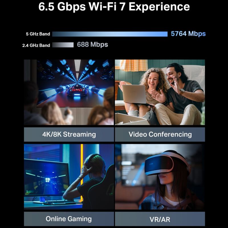 TP Link Archer BE6500 Dual-Band Wi-Fi 7 Router, , hires