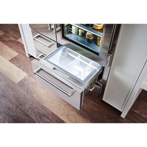 Sub-Zero Pro 48 in. 30.4 cu. ft. Built-In Smart Counter Depth 6-Door Side-by-Side Refrigerator with Glass Door & Ice Maker - Stainless Steel, , hires